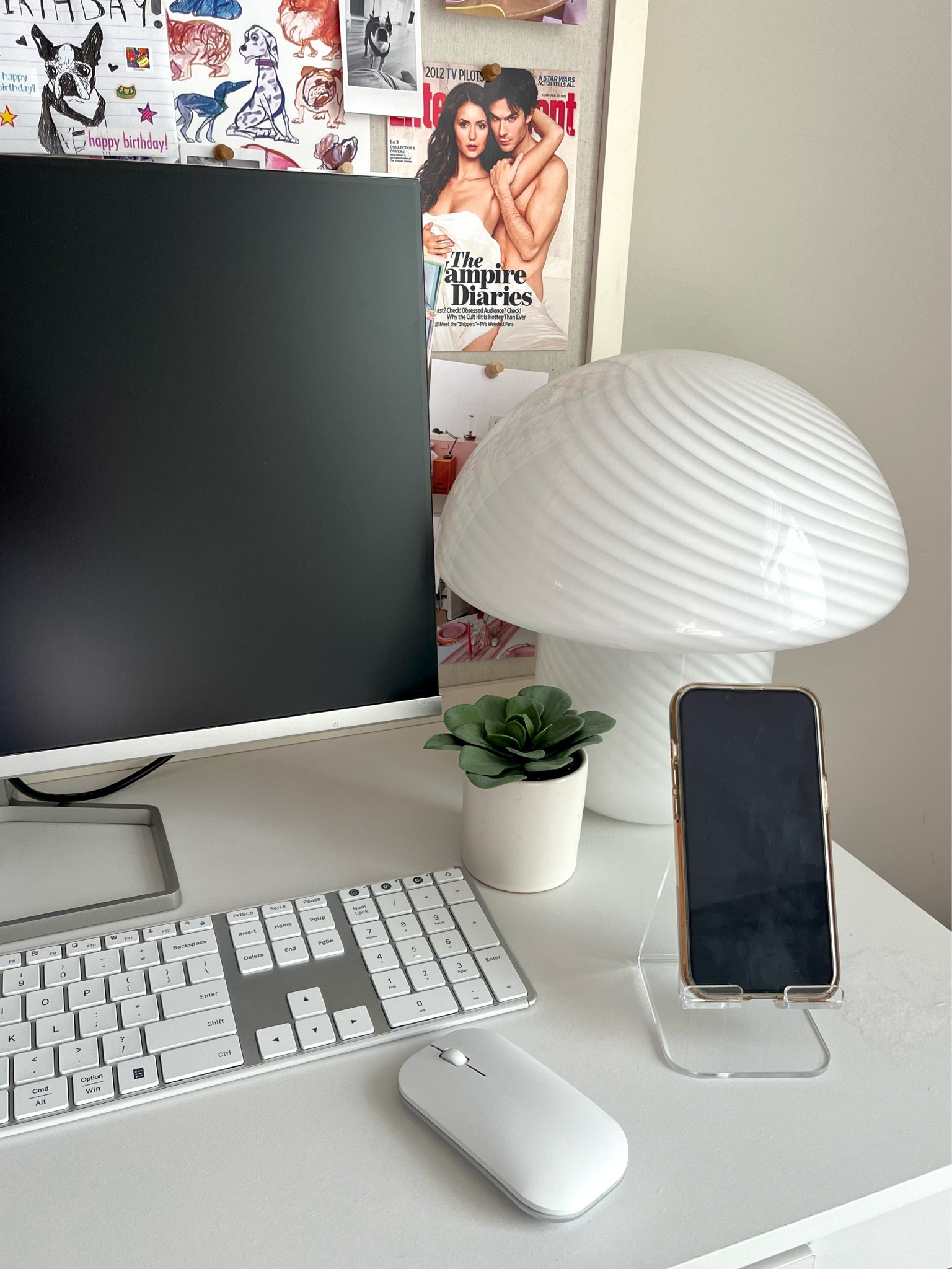 new work from home desk setup (with vampire diaries in the background lol) 🖥️📌

#LTKFindsUnder50 #LTKFindsUnder100 #LTKHome
