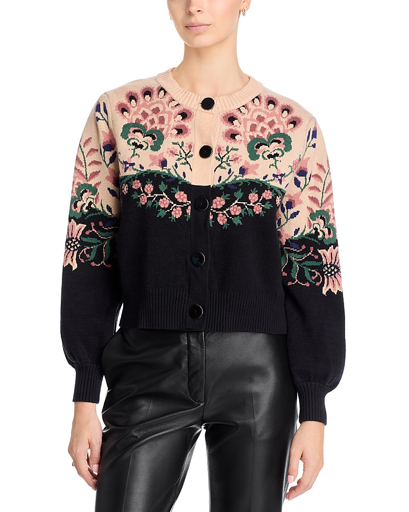 Farm Rio Belle Garden Mixed Knit Cardigan | Bloomingdale's (US)