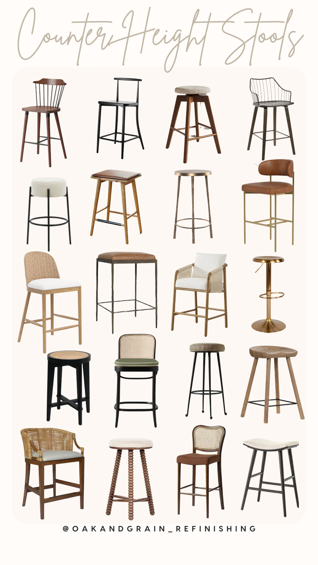 countertop stool round-up. Rattan, cushion, flat, wipeable, comfortable, backless and with a back. ALL of my favorites! 

 #LTKHome