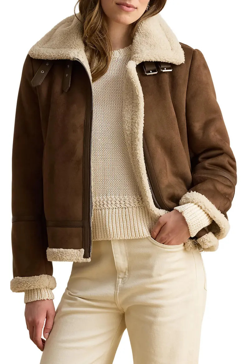 Faux Fur Trim Zip Front Jacket (Women) | Nordstrom | Nordstrom