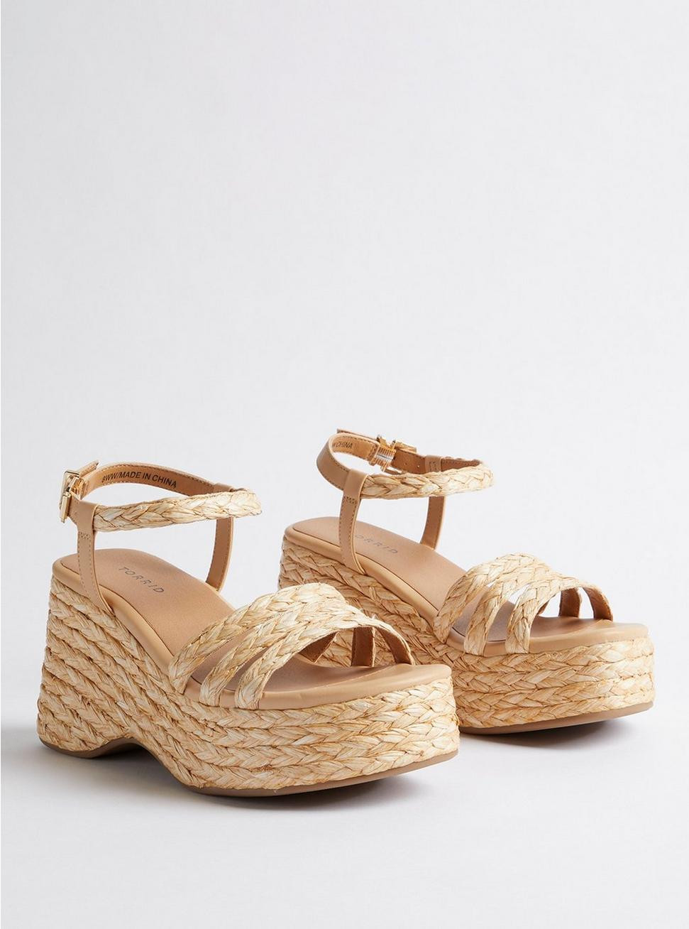 All Over Raffia Platform Wedge (WW) | Torrid (US & Canada)