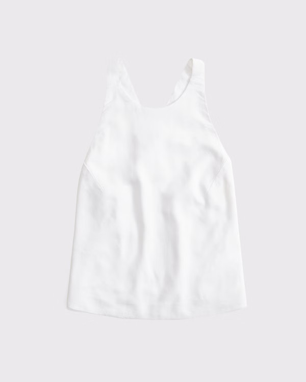 Linen-Blend Open-Back Set Top | Abercrombie & Fitch (US)