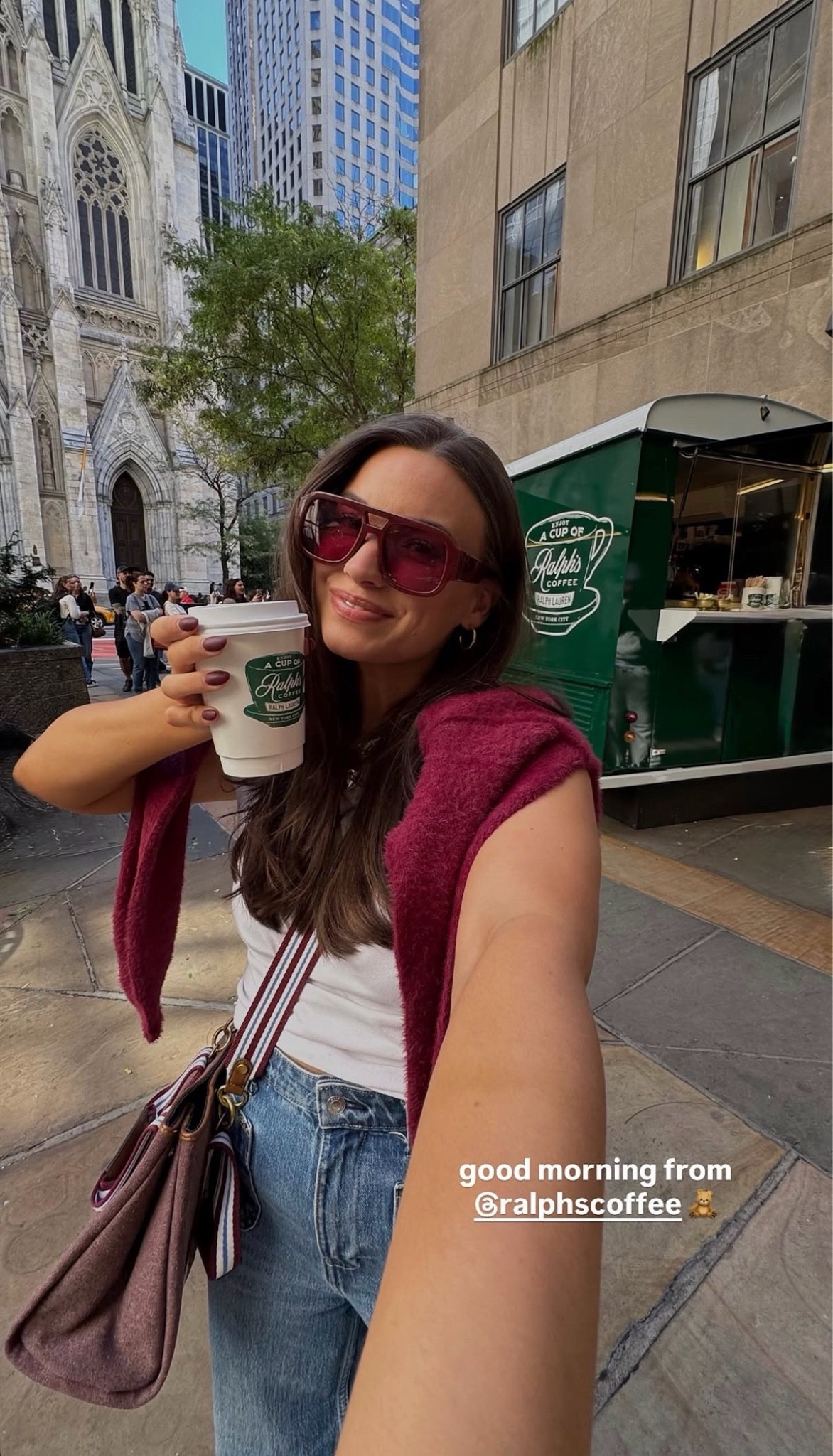 OOTD to get coffee in New York at the famous Ralph’s ☕️♥️ #amazon #walmart #oldnavy