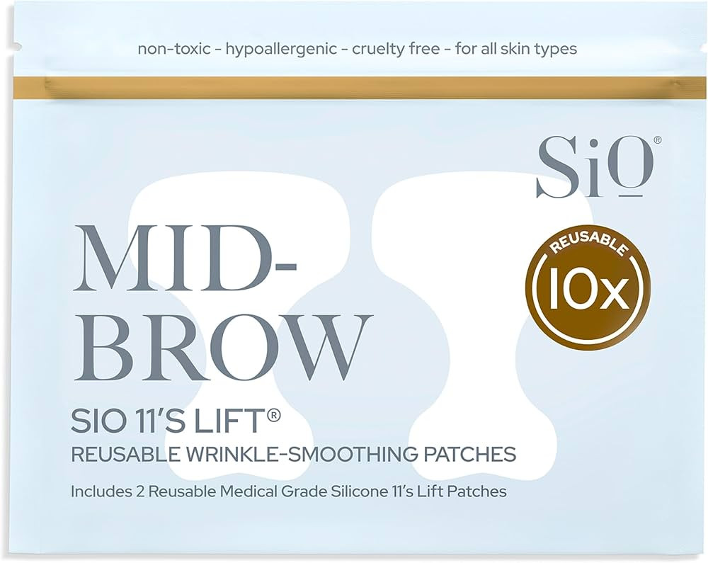 SiO Beauty Mid-Brow Forehead Anti-Wrinkle Patch - Rapid Overnight Reusable Silicone Patch to Redu... | Amazon (US)
