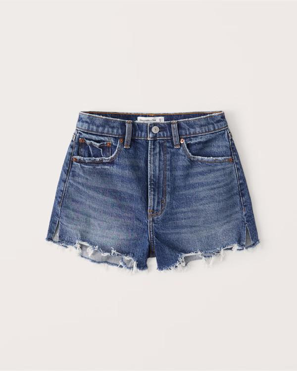 Curve Love High Rise Mom Shorts | Abercrombie & Fitch (US)