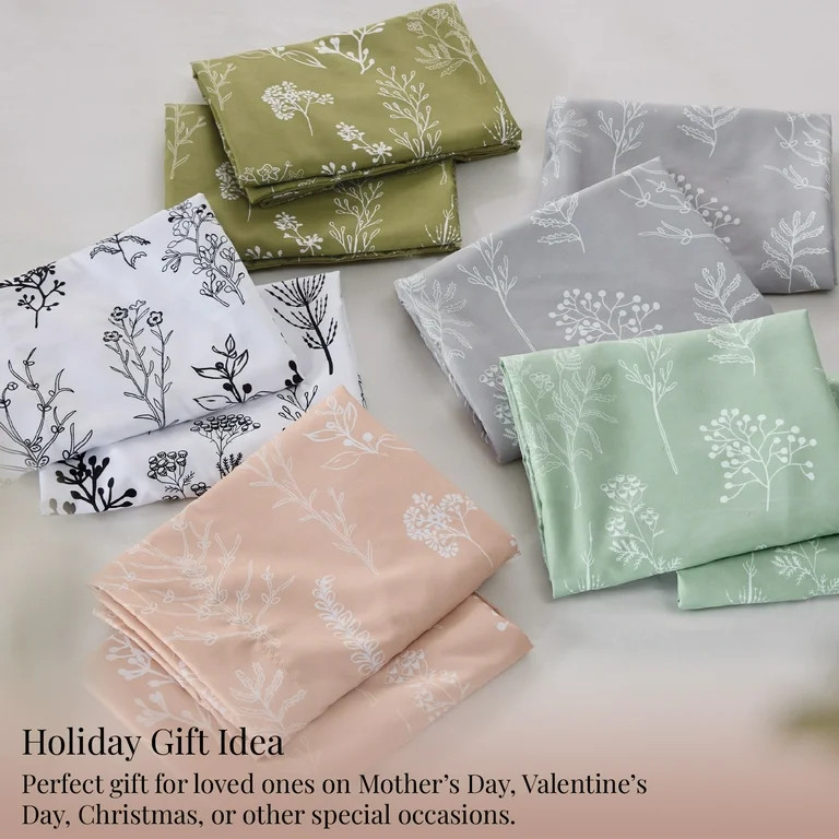 3 Pieces Comforter Sets, 1 Soft Reversible Botanical Flowers Comforter and 2 Pillow Shams, Rose D... | Walmart (US)