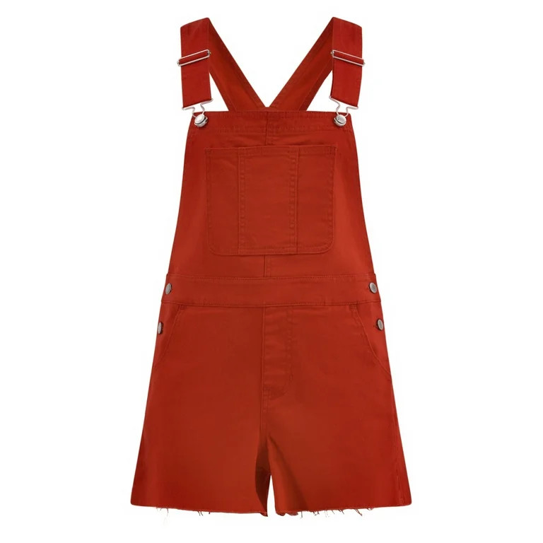 No Boundaries Denim Shortalls, 3" Inseam, Women's - Walmart.com | Walmart (US)