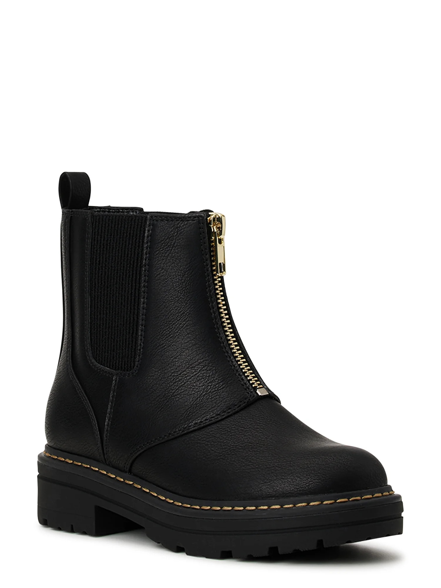 Wonder Nation Little & Big Girls Zip Front Chelsea Boots | Walmart (US)