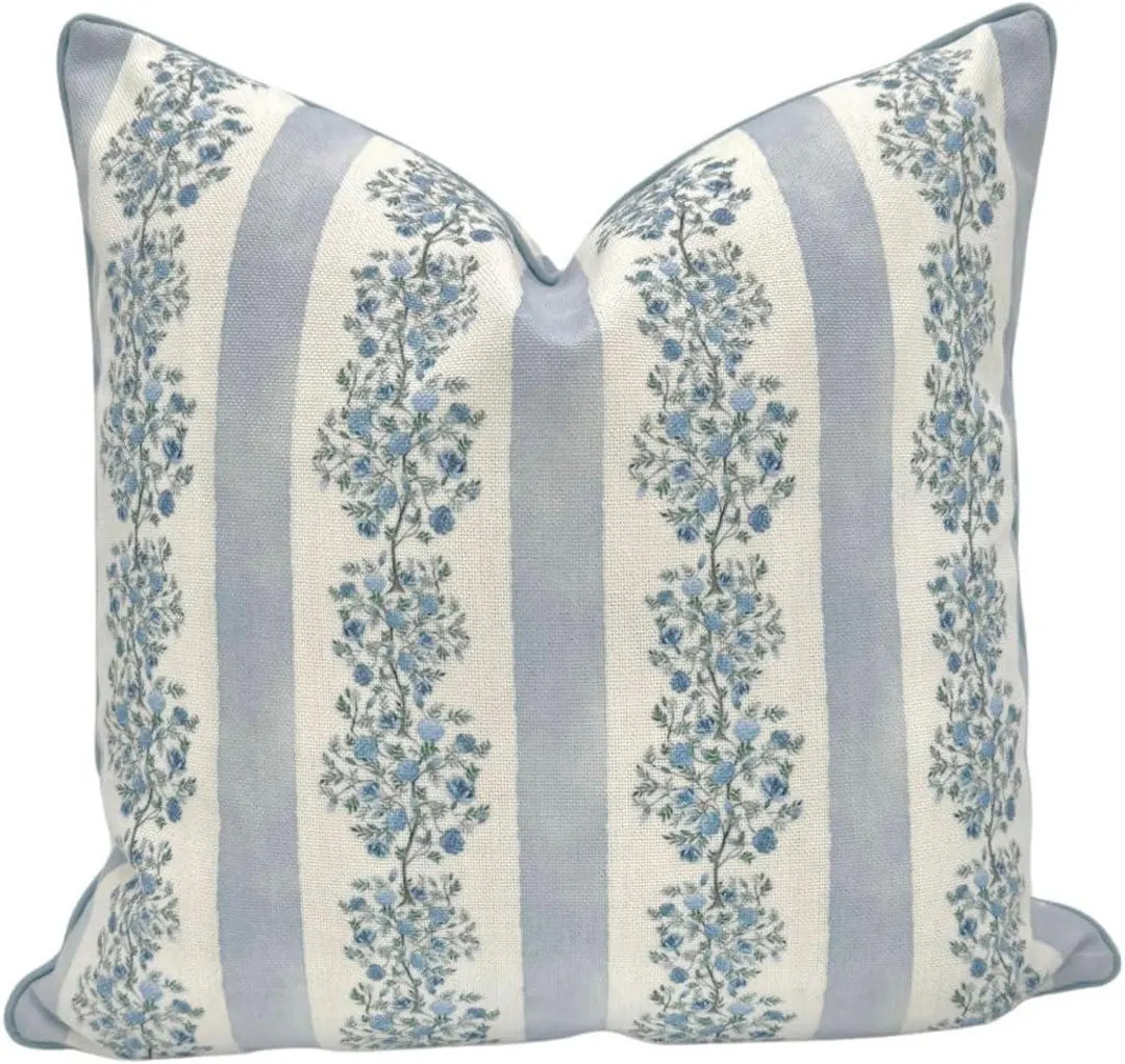 Juliet Pillow Cover Floral Blue & White Grandmillennial Pillow Cover Classic Home Decor - Etsy | Etsy (US)