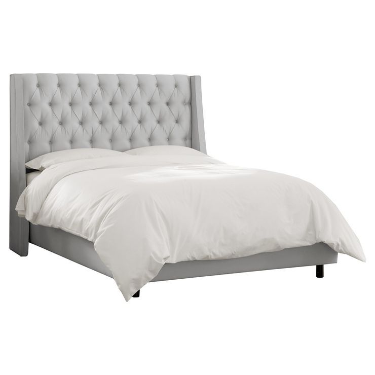 Gilford Tufted Wingback Bed Faux Silk - Threshold™ | Target