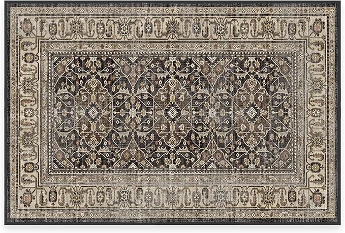 RUGGABLE Alessia Washable Rug - Perfect Vintage Area Rug for Living Room Bedroom Kitchen - Pet & ... | Amazon (US)