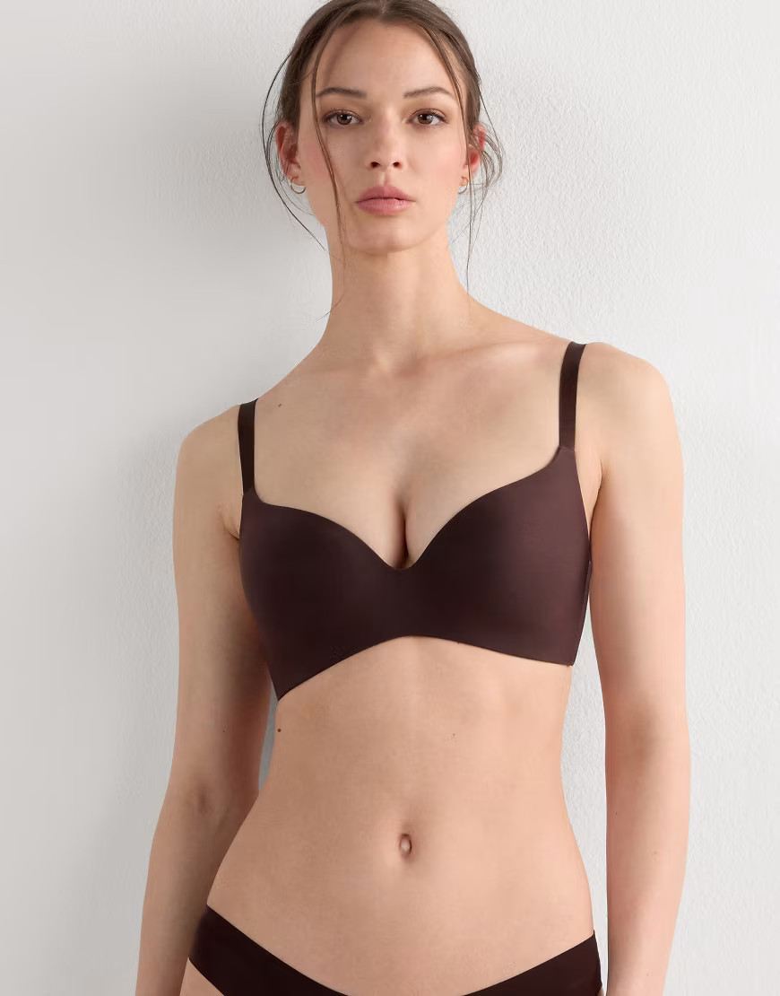 Intimissimi Adele ultralight microfibre triangle bra in mocha brown | ASOS (Global)