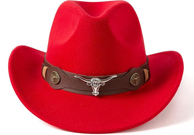 Gossifan Classic Womens Western Cowboy Cowgirl Hats with Wide Belt | Amazon (US)
