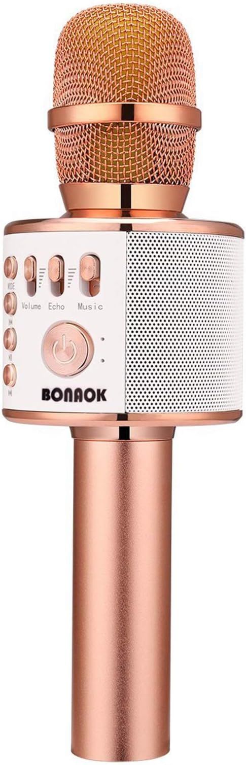 Amazon.com: BONAOK Wireless Bluetooth Karaoke Microphone, 3-in-1 Portable Handheld Mic Speaker fo... | Amazon (US)