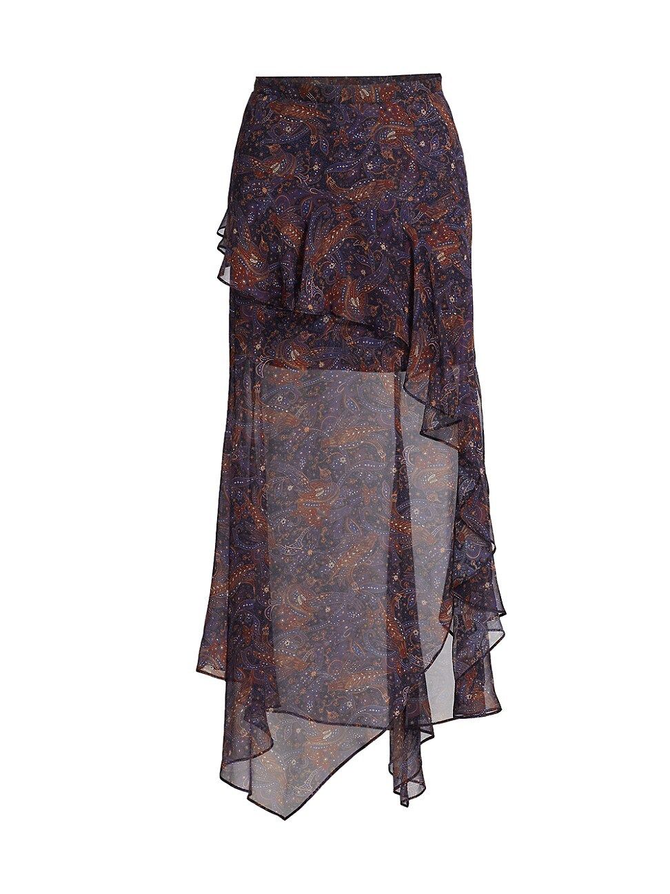 Veronica Beard Trixie Asymmetric Silk Skirt | Saks Fifth Avenue