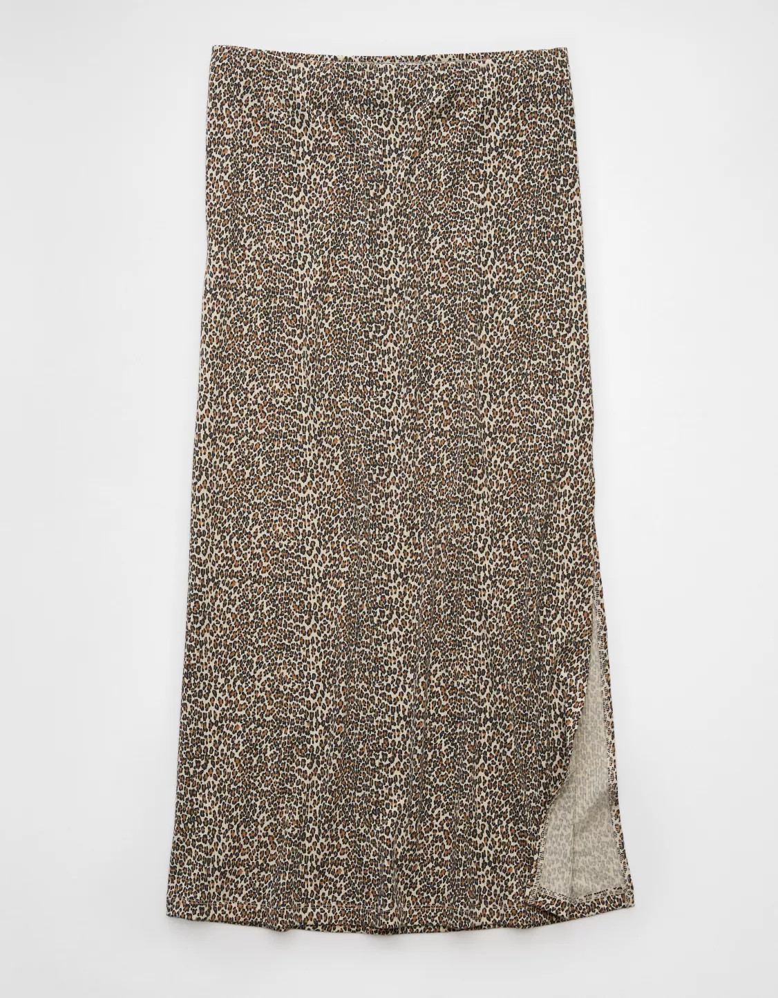 AE High-Waisted Leopard Column Maxi Skirt | American Eagle Outfitters (US & CA)