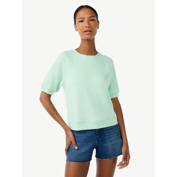 Scoop Women's Scuba Puff Sleeve Top | Walmart (US)
