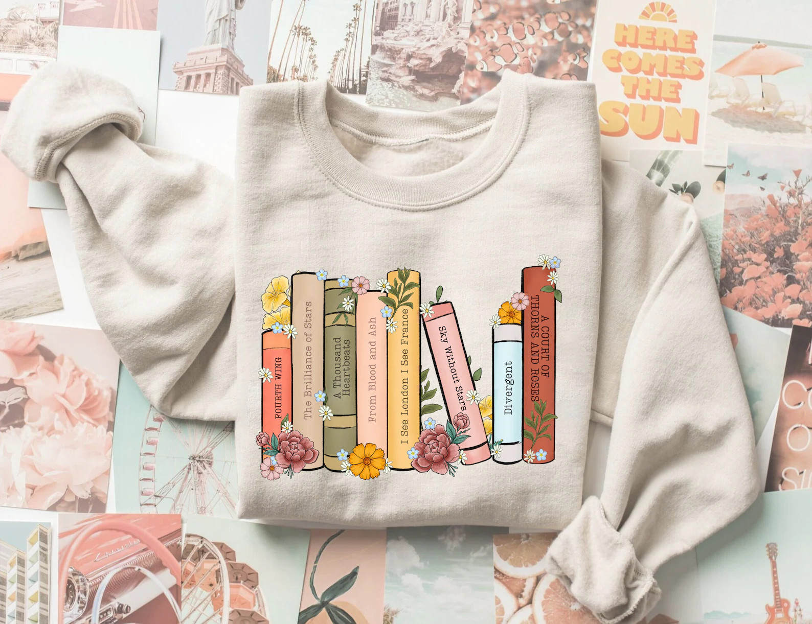 Custom Bookshelf Sweatshirt, Personalized Book Crewneck, Book Sweatshirt, Gift for Book Lover, Bo... | Etsy (US)