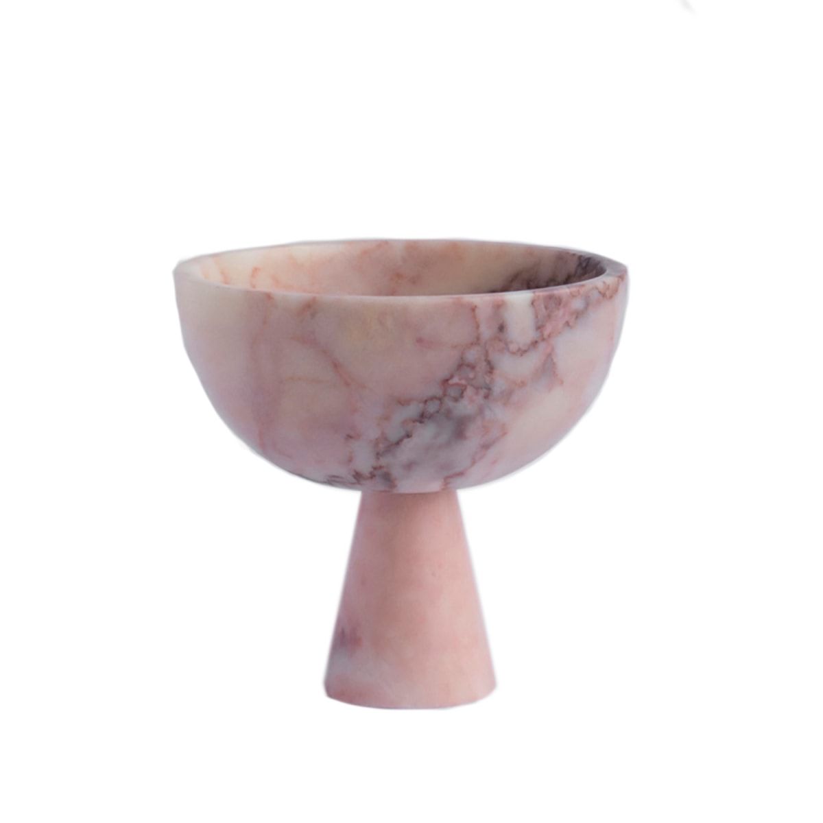 Pink Marble Pedestal Bowl Small | Wolf & Badger (US)