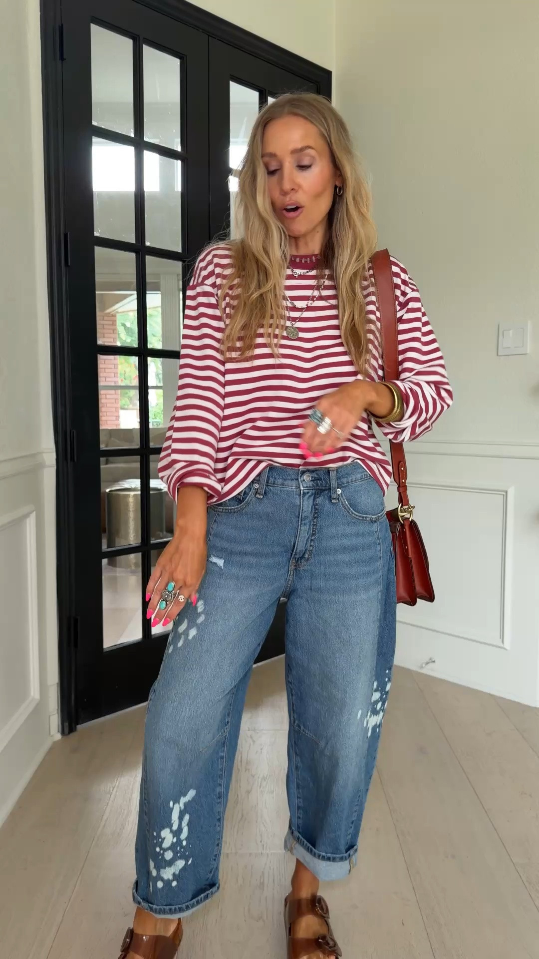 Head to Toe Walmart outfit but looks soooo similar to Free People! I love the rugby style tee paired with the barrel denim

Wearing size s / my tts 
5’5” | 120 ish lbs

#LTKmomlife #LTKgrwm #LTKootd