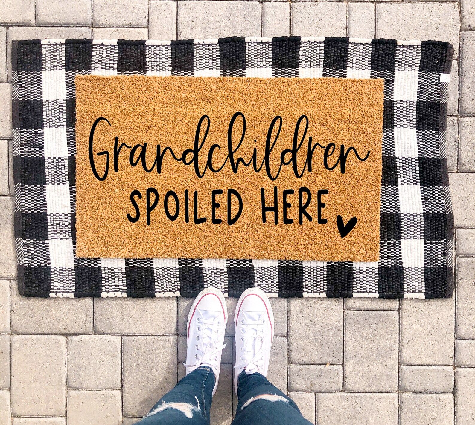 Grandchildren Spoiled Here Doormat | Grandkids Spoiled Here Doormat | Grand Kids | Welcome Mat | ... | Etsy (US)