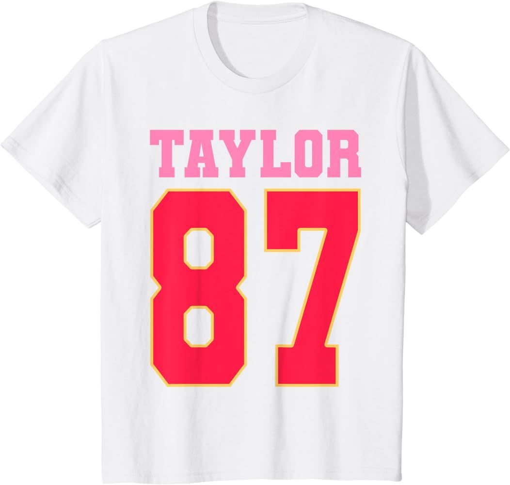Pink Numbers Taylor 87 T-Shirt | Amazon (US)