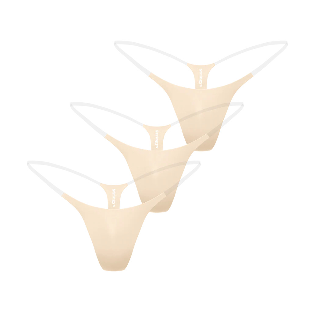 3 Pack Nude Invisible Underwear | Stringys