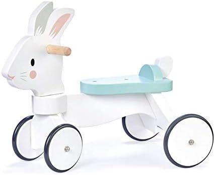 Tender Leaf Toys - Running Rabbit Ride On - Wooden Four Wheeled Push Balance Rabbit Themed Bike w... | Amazon (US)