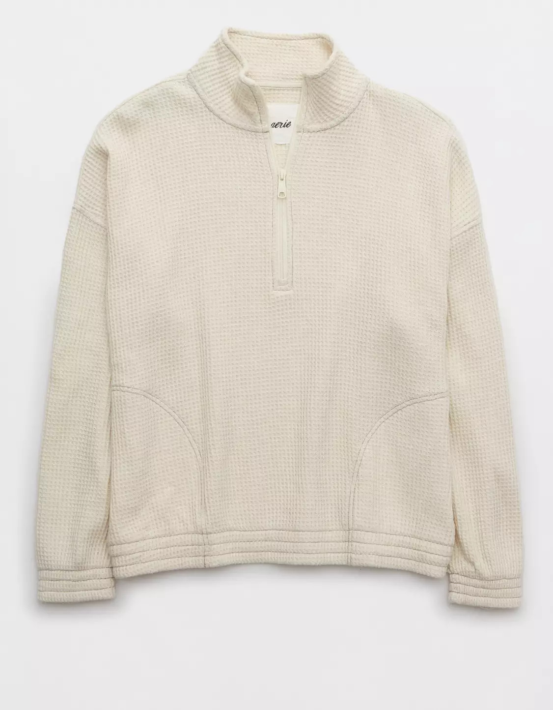 Aerie Waffle Quarter Zip Sweatshirt | Aerie