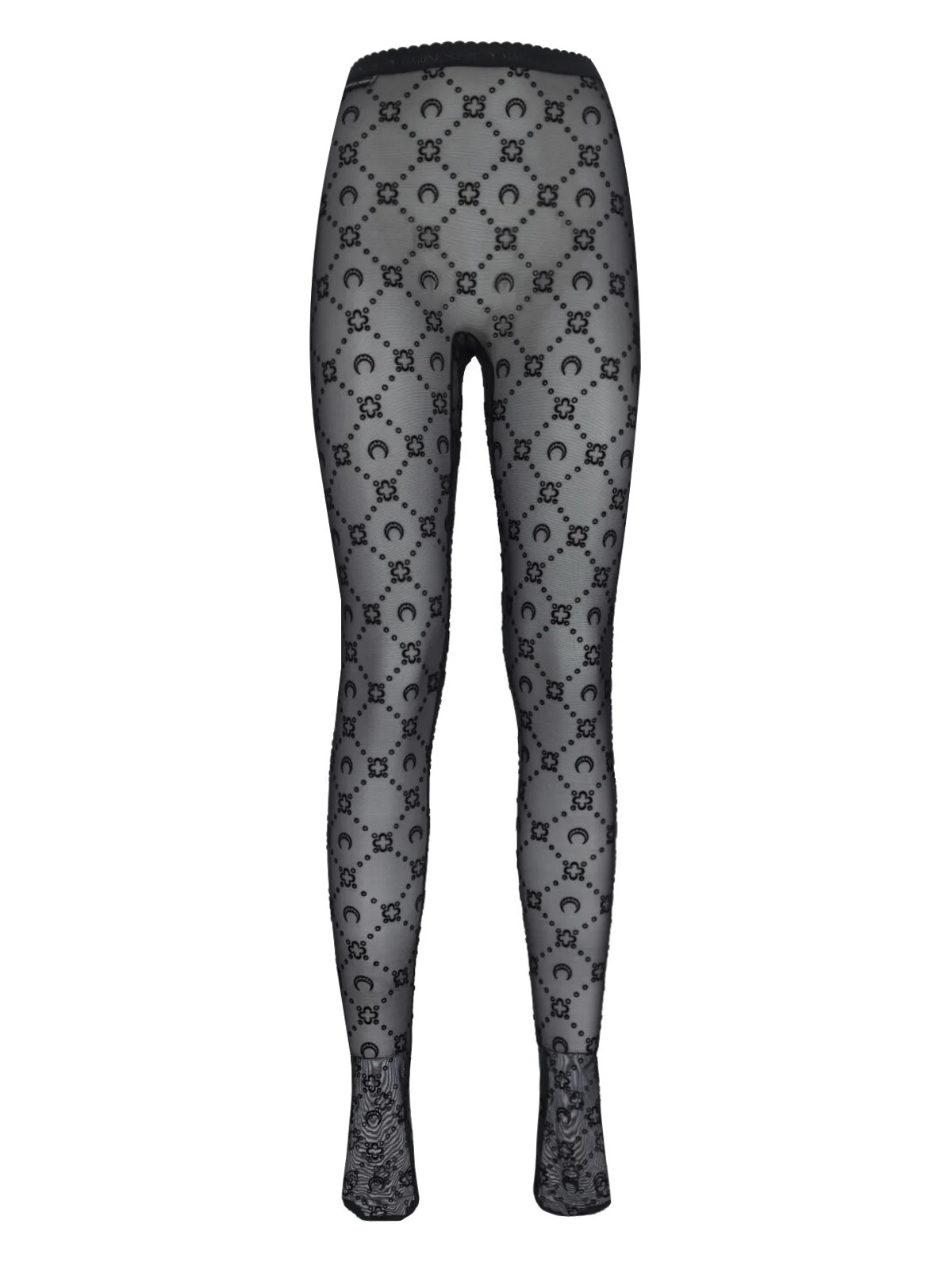 Marine Serre All-Over Moon Printed Tights | Cettire Global