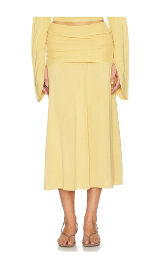 Aya Muse Rylin Skirt in Mustard. - size XS | Revolve Clothing (Global)