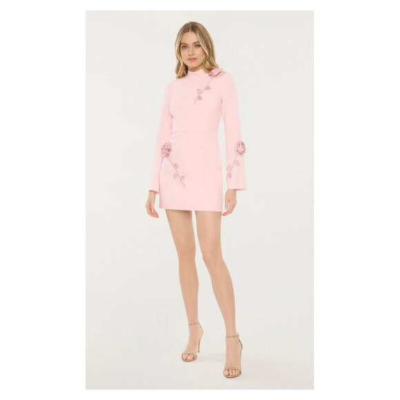 LIKELY Mick Floral Long Sleeve Minidress in Pink Size US 4 | Poshmark