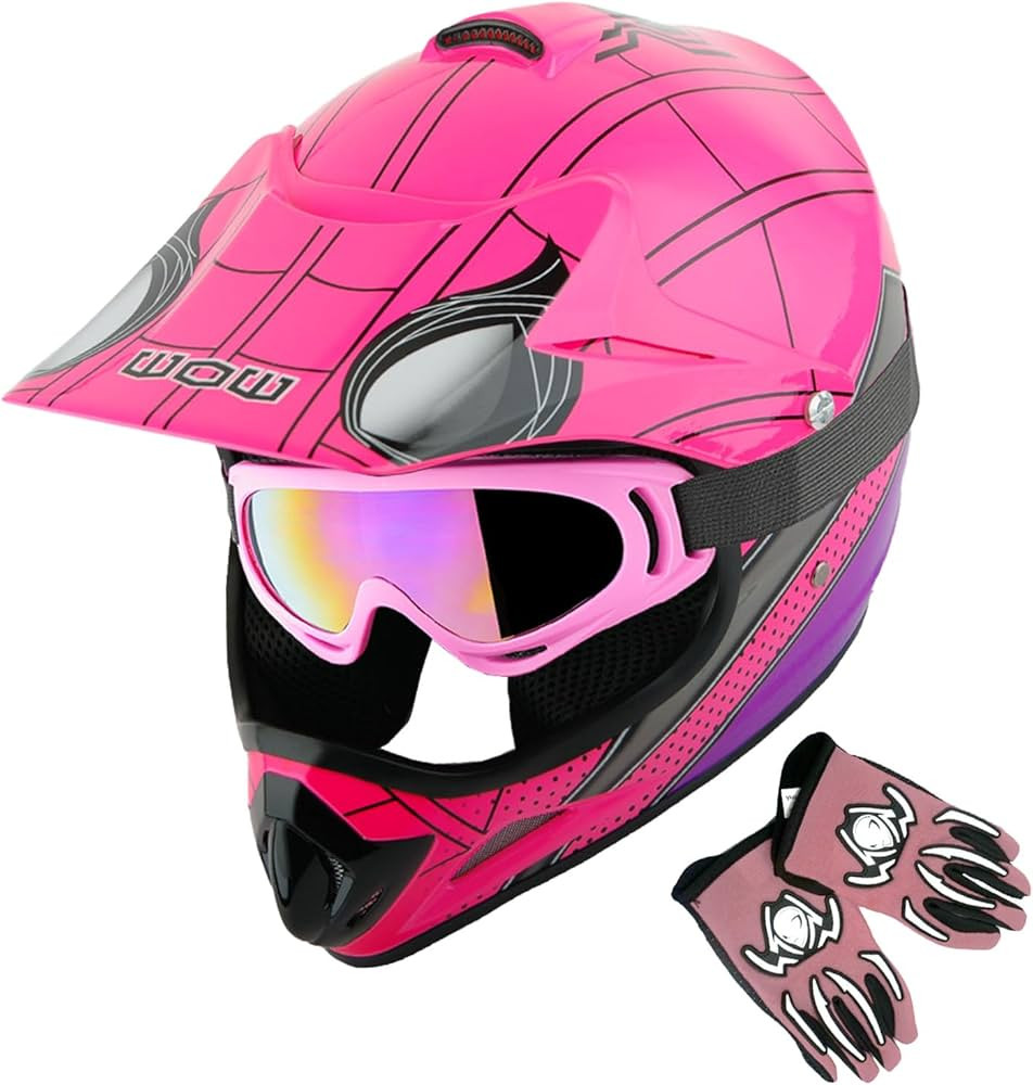 WOW Youth Kids Motocross BMX MX ATV Dirt Bike Dianosour Helmet Dragon + Goggles + Martian Youth G... | Amazon (US)