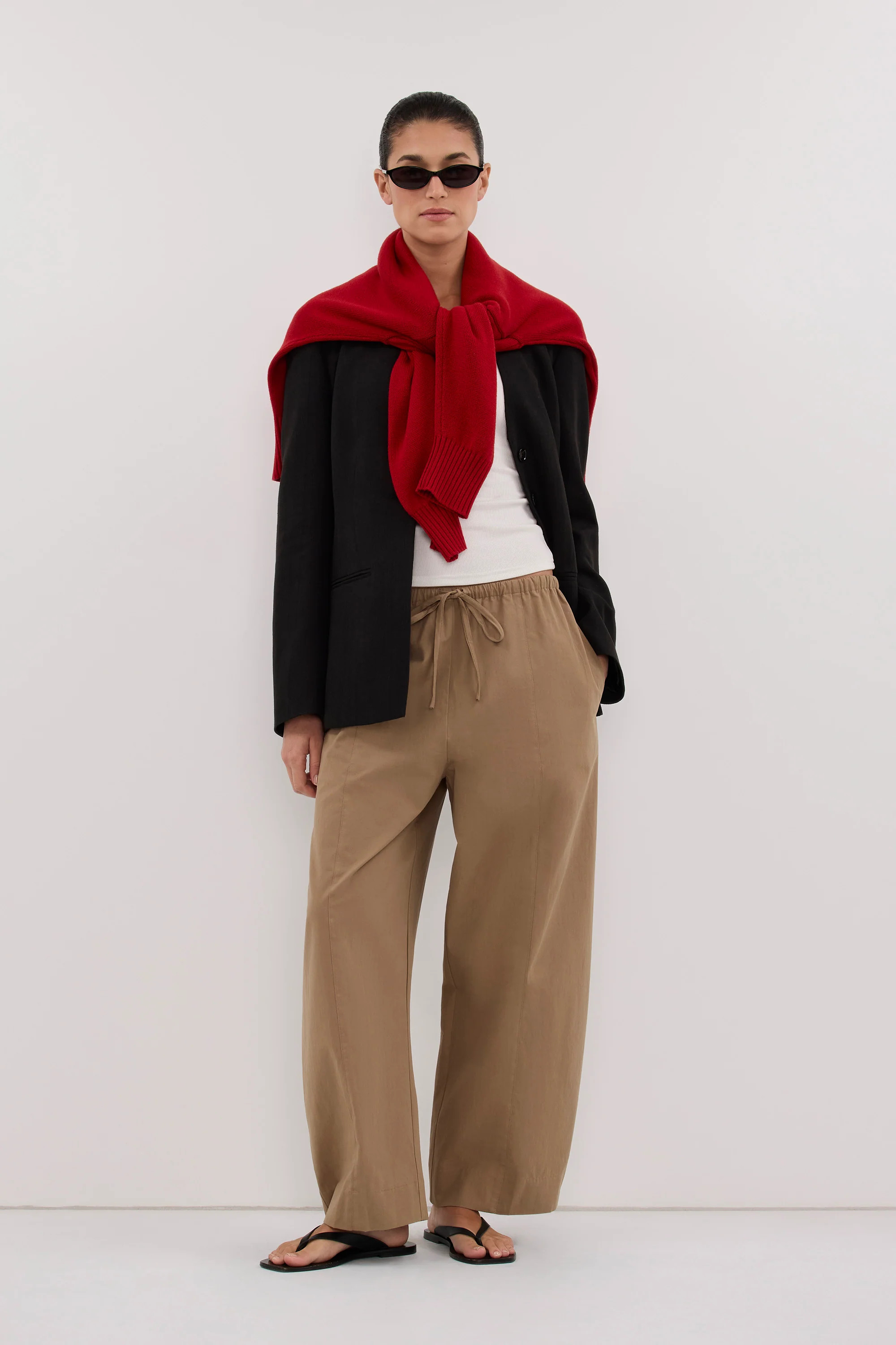 SCOUT WHEAT COTTON BARREL LEG PANT | DISSH