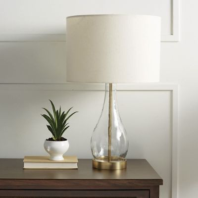 Katrina Table Lamp with Antiqued Brass Accents & Dimmer Switch | Frontgate