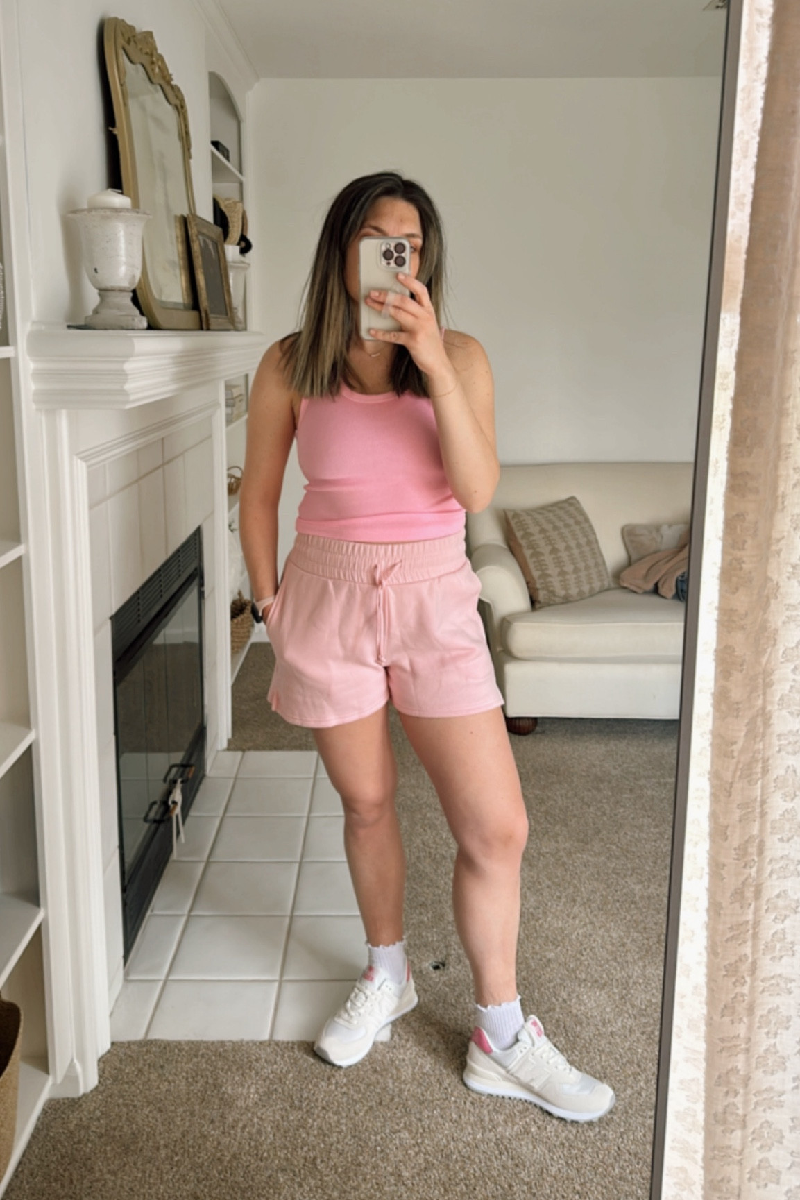 Loving all the pink for spring! Pink shorts. Pink tank. New balance sneakers. Casual chic. Mom style. Spring outfit. Vacation outfit. Summer outfit. Target style. Target circle.

#LTKstyletip #LTKfindsunder50 #LTKxTarget