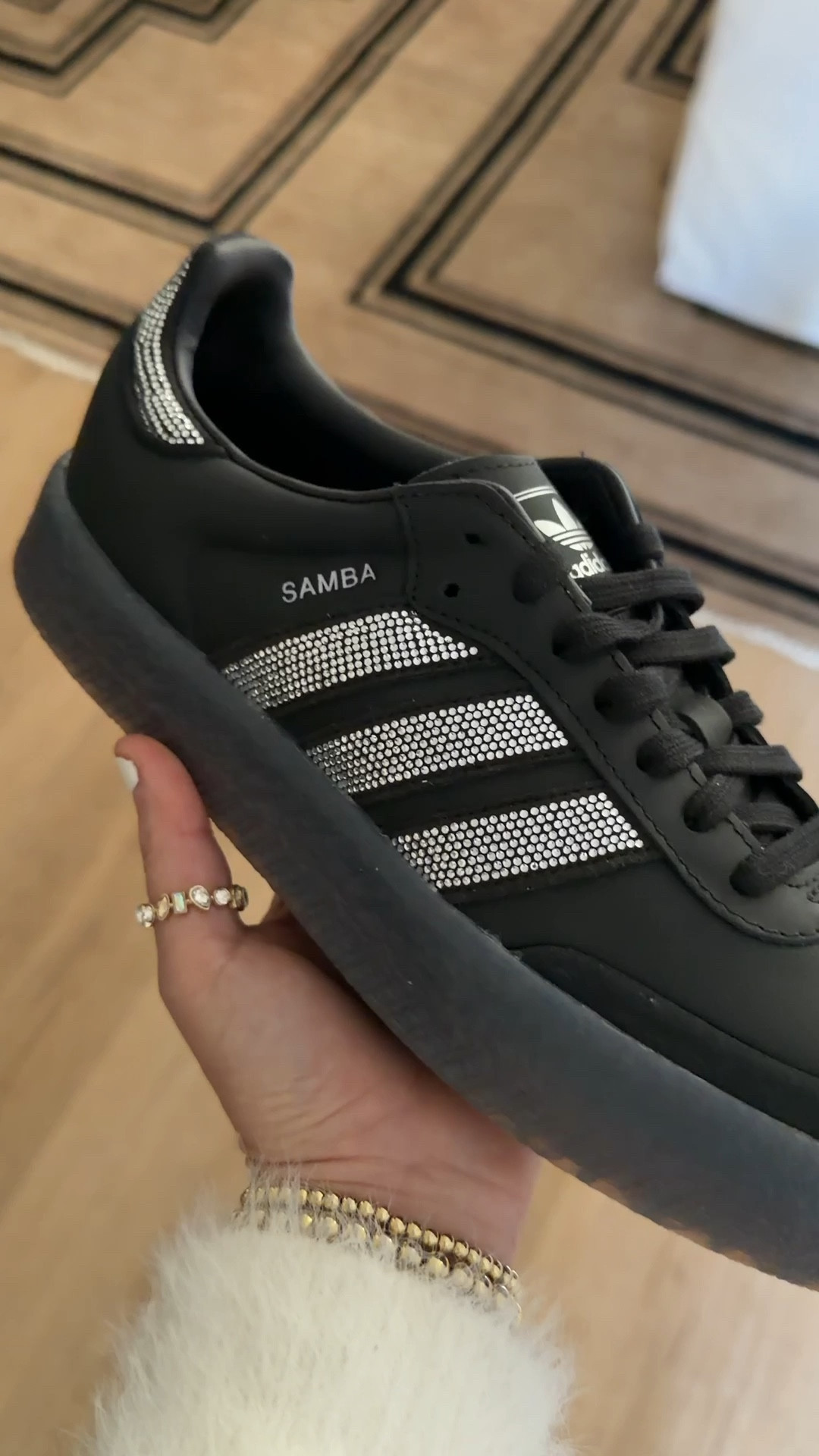 Adidas sambae rhinestone sneakers now $72 originally $110 went down a half size 