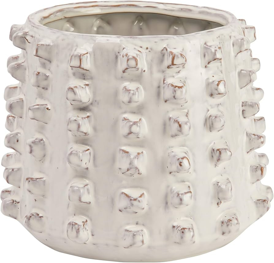 Creative Co-Op Stoneware Sculptural Raised Dots, Ivory Planter | Amazon (US)