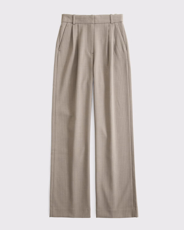 A&F Sloane Tailored Wide Leg Pant | Abercrombie & Fitch (US)