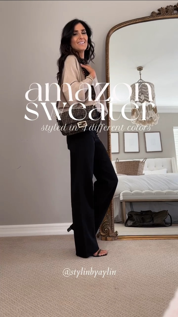 Amazon sweater styled in 4 different colors. I’m just shy of 5-7” for reference and this sweater is one size fits most, #stylinbyaylin #Aylin

#LTKfamily