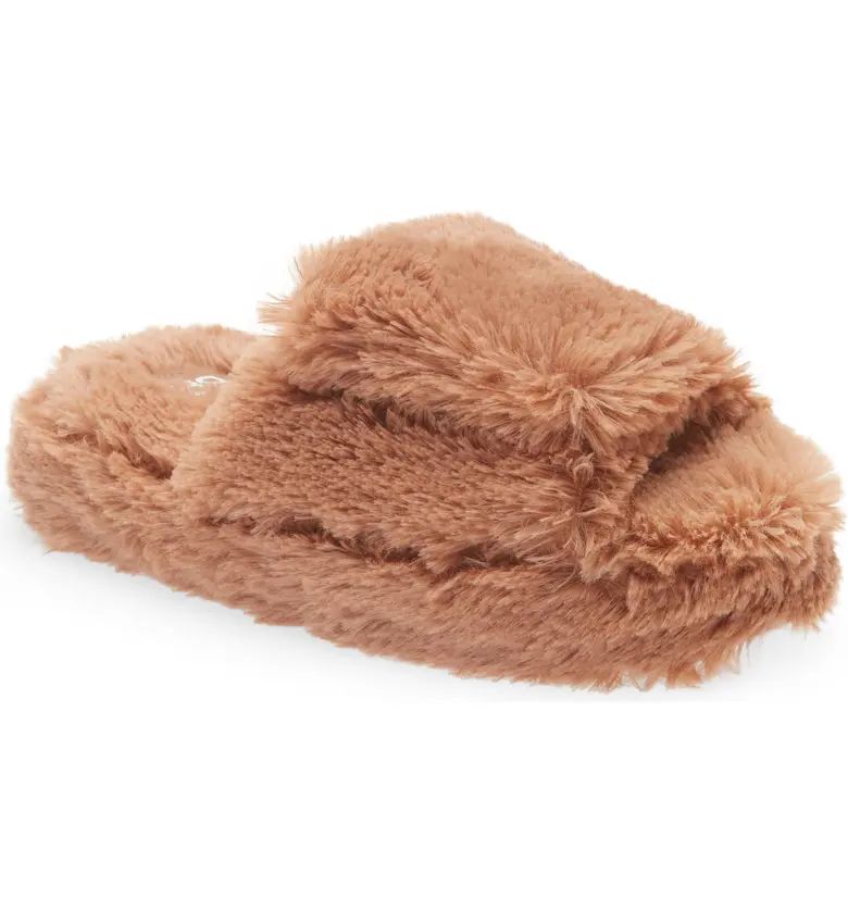 Fawn Adjustable Faux Fur Slipper (Women) | Nordstrom Rack