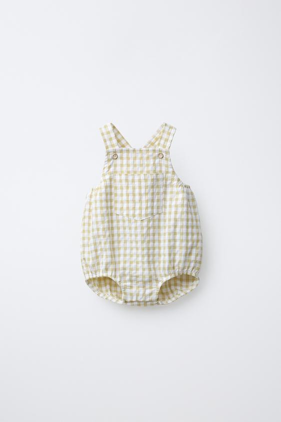 GINGHAM ROMPER | Zara US