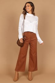 Temaire Knit Sweater - White | Petal & Pup (US)