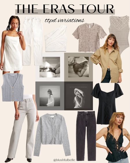 TTPD outfit variations 🤍🤎🩶🖤 I love all the neutral tones of this album!! 

Taylor Swift, Eras Tour

#LTKParties