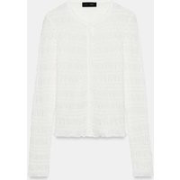 Zara - Honeycomb Knit Cardigan - White - M - Woman | Zara US