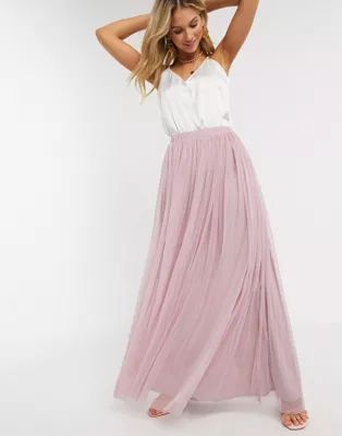 Beauut tulle maxi skirt in soft pink | ASOS (Global)