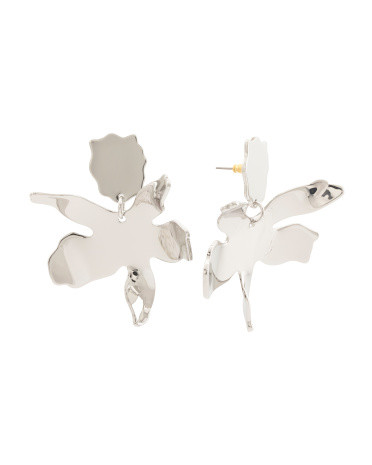 Metal Small Paper Lily Earrings | TJ Maxx