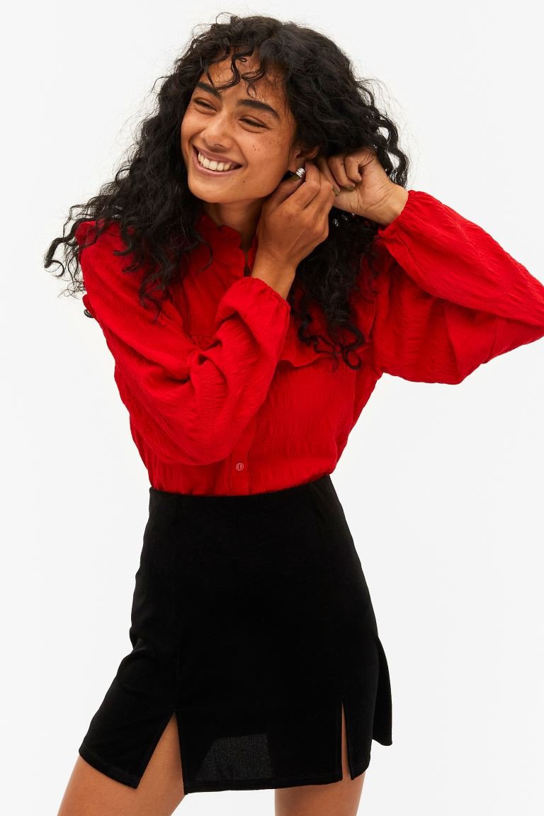 Figurbetonter Velours-MinirockMonki | H&M (DE, AT, CH, NL, FI)