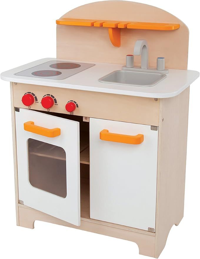 Hape Gourmet Kitchen Kid's Wooden Play Kitchen in Orange | Amazon (US)