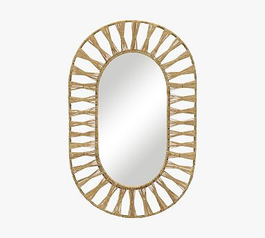 Laguna Jute Oval Mirror | Pottery Barn (US)